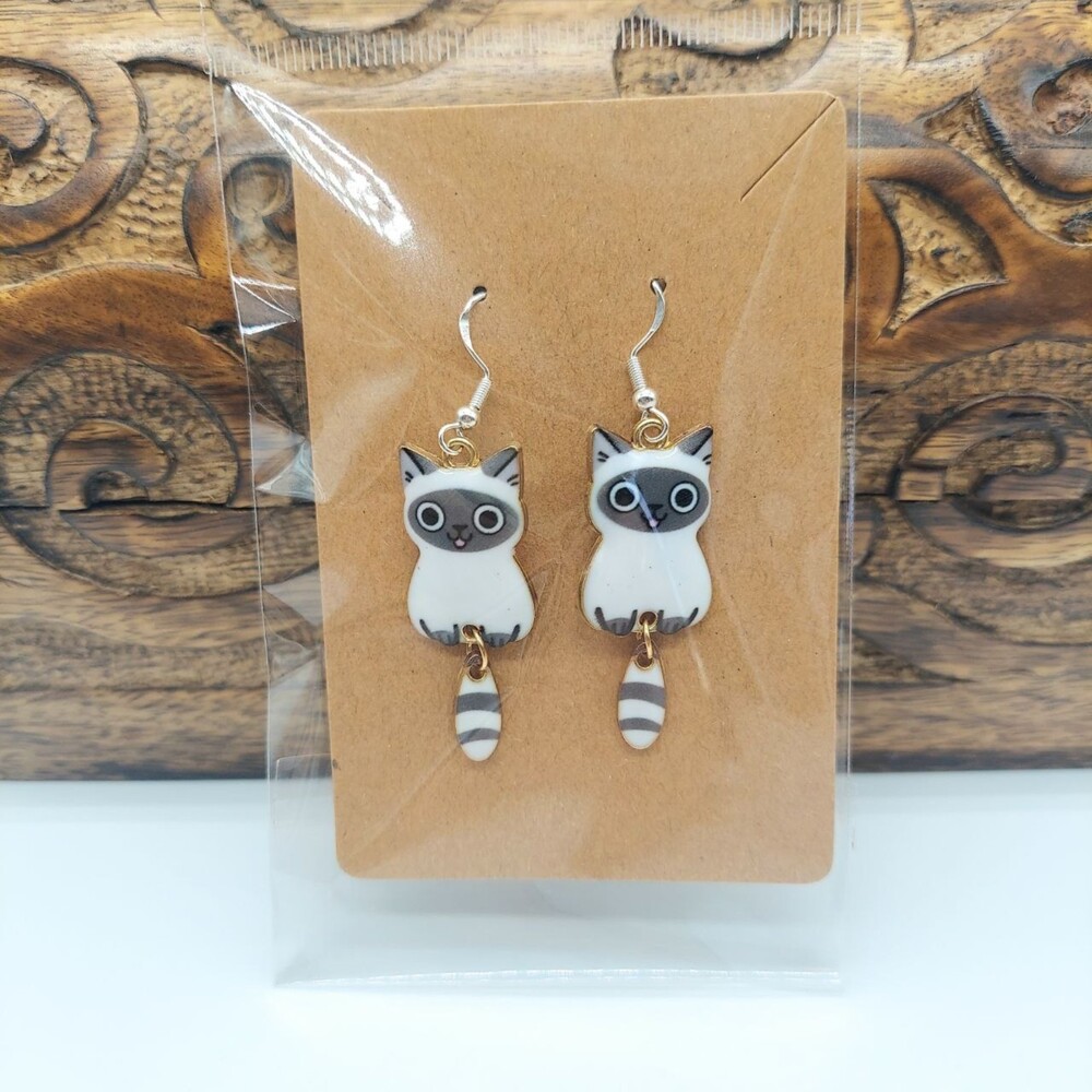 Siamese Cat Earrings